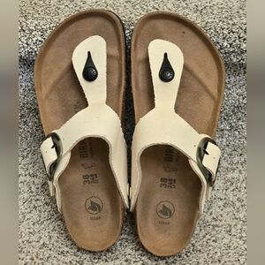 Birkenstock Cream Thong Sandals
